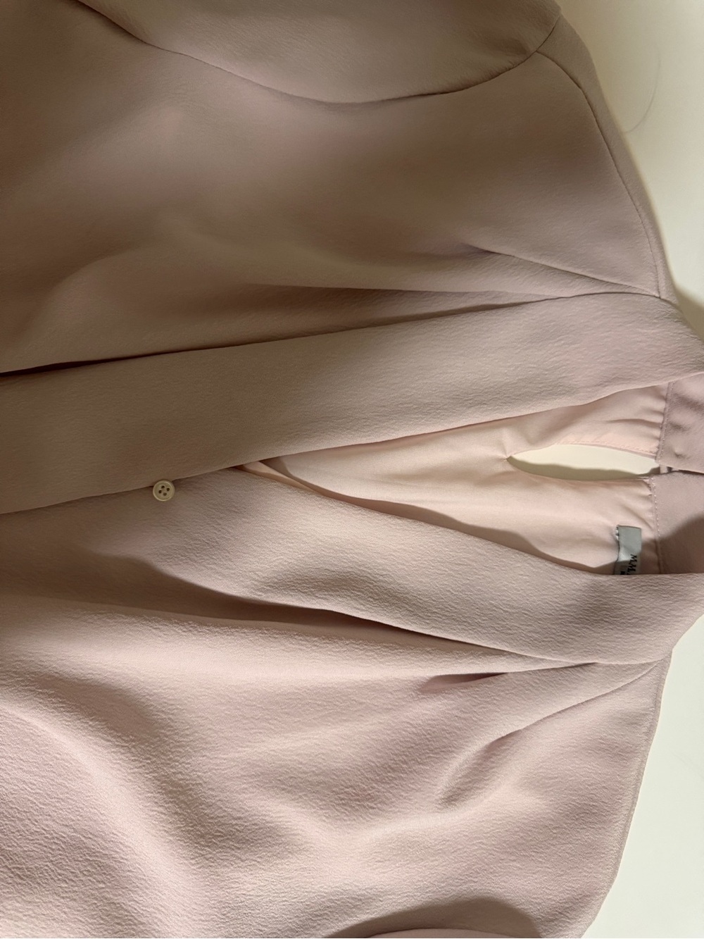 MM Lafleur Blush Pink Draped-Front Blazer